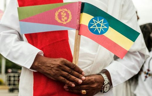 The detente between Eritrea (flag on the left) and Ethiopia lifted a long and damaging cold war between the neighbours