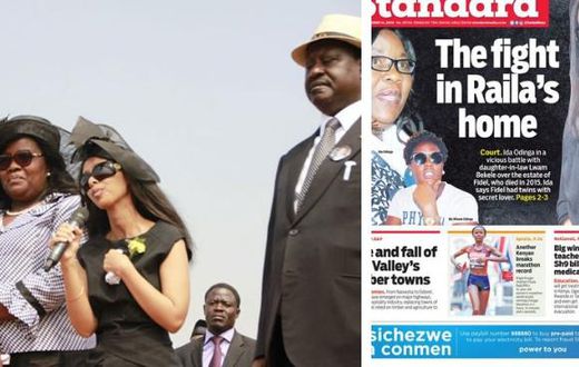 Standard newspaper’s story on Raila family wars mysteriously pulled down