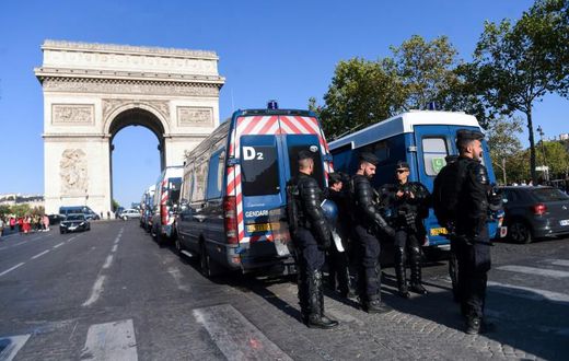 Dozens of protesters were arrested early on
