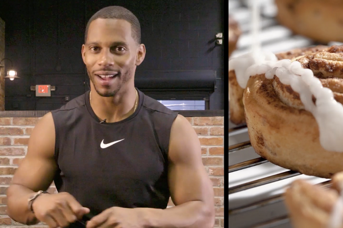 Victor Cruz Cheats With Plenty of Cinnamon Rolls