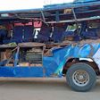 Nasiib Sacco bus involved in a grisly road accident at Tula area along the Mwingi-Garissa road (Twitter)