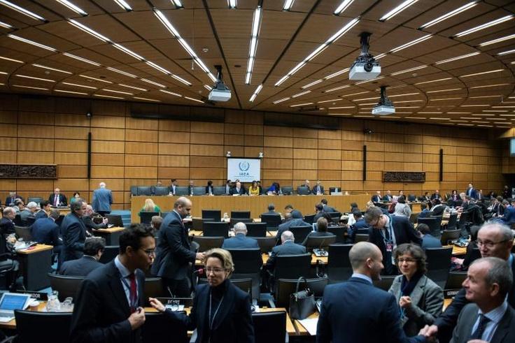 The European Union's diplomatic chief Federica Mogherini said the bloc would not act on the basis of Iranian rhetoric but wait for reports by the UN's nuclear watchdog, the International Atomic Energy Agency (IAEA), whose headquarters are shown here