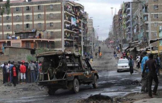 File image of police on patrol in Nairobi's Mathare area