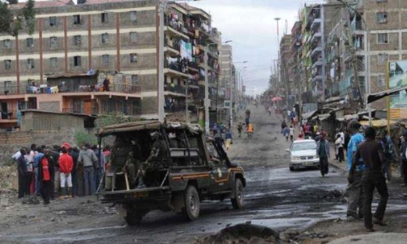 File image of police on patrol in Nairobi's Mathare area