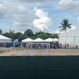 Children are gathered in the United States' largest migrant children detention center, in Homestead, Florida on June 7, 2019