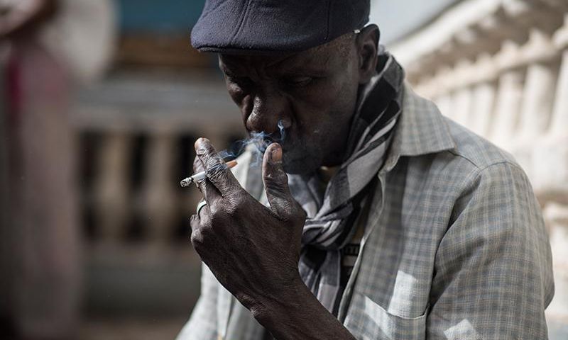 A man smoking