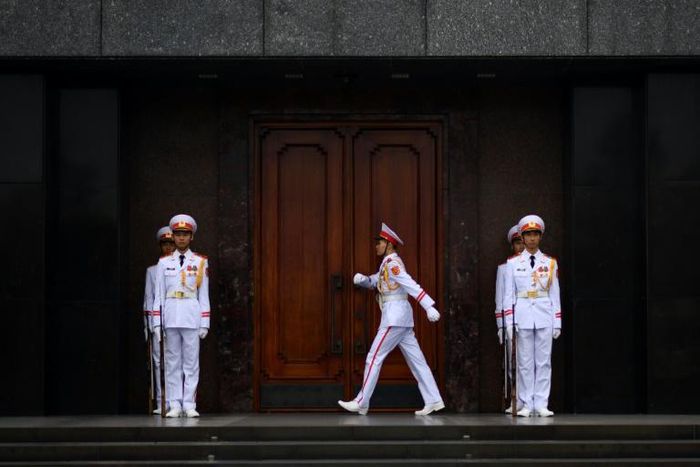 The guards are chosen for their physical stamina, communist party dedication, and easy-on-the-eyes appearance