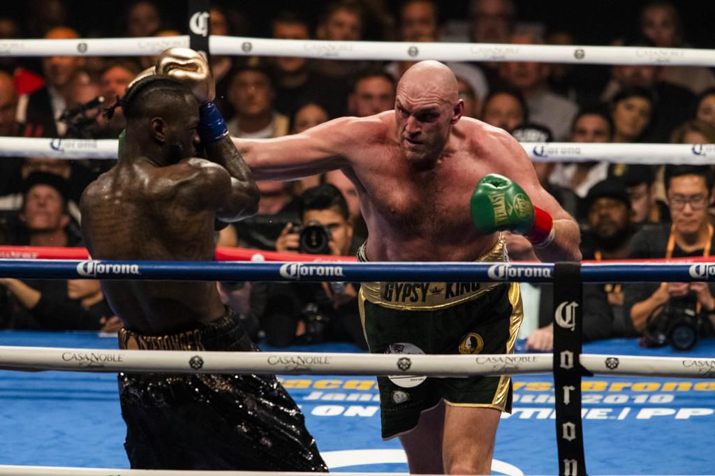 Fury in action against Deontay Wilder.