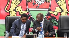 DP William Ruto with Trade CS Peter Munya who was summoned by DCI over an alleged assassination pan against the DP