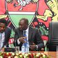 DP William Ruto with Trade CS Peter Munya who was summoned by DCI over an alleged assassination pan against the DP