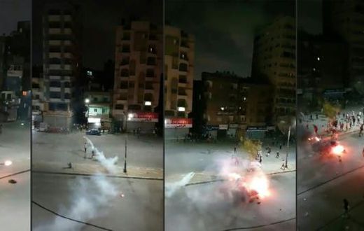 Egyptian security forces and protesters clashed in rare demonstrations in central Suez late Saturday