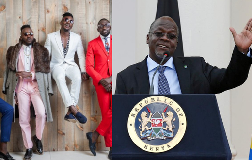 Magufuli singing's Sauti Sol’s Extravaganza song during speech (Video)