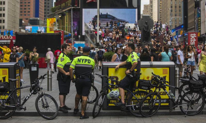A Dirt Bike Pops, and 'Run, Hide, Fight' Comes to Times Square