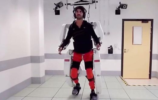 Paralyzed Man Walks Again in Brain-Controlled Suit