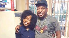 Saumu Mbuvi with her dad Mike Sonko