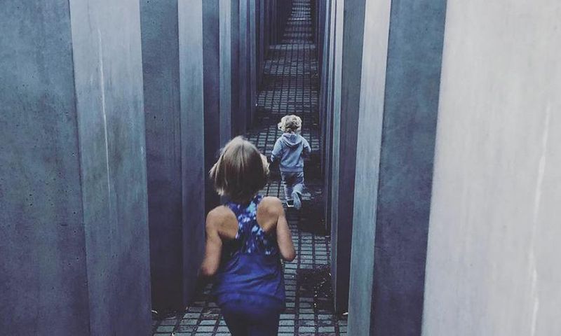 Pink Let Her Kids Run Around Holocaust Memorial