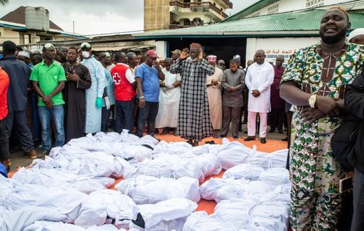 Only eight of the 36 people inside the building survived when the fire broke out in the early hours of Thursday morning as the victims, who were all of Guinean origin, slept in the school dormitory