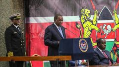 File image of President Uhuru Kenyatta during the launch of the countdown to the 2019 Kenya Population and Housing Census