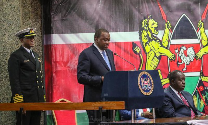 File image of President Uhuru Kenyatta during the launch of the countdown to the 2019 Kenya Population and Housing Census