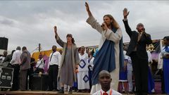 Michael Job at the crusade (Facebook)