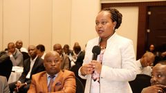 Kirinyaga Governor Anne Waiguru during a past public forum (Twitter)