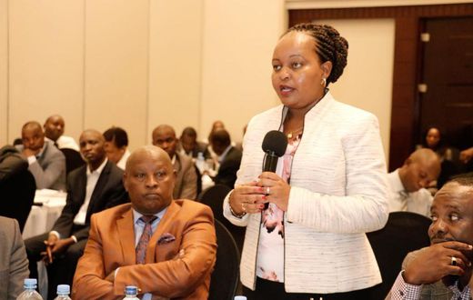 Kirinyaga Governor Anne Waiguru during a past public forum (Twitter)