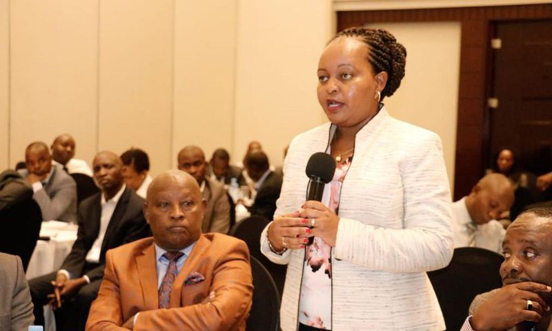 Kirinyaga Governor Anne Waiguru during a past public forum (Twitter)