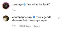 drake zendaya euphoria instagram