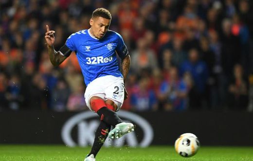 Spot on: James Tavernier scored two penalties as Rangers thrashed Aberdeen 5-0