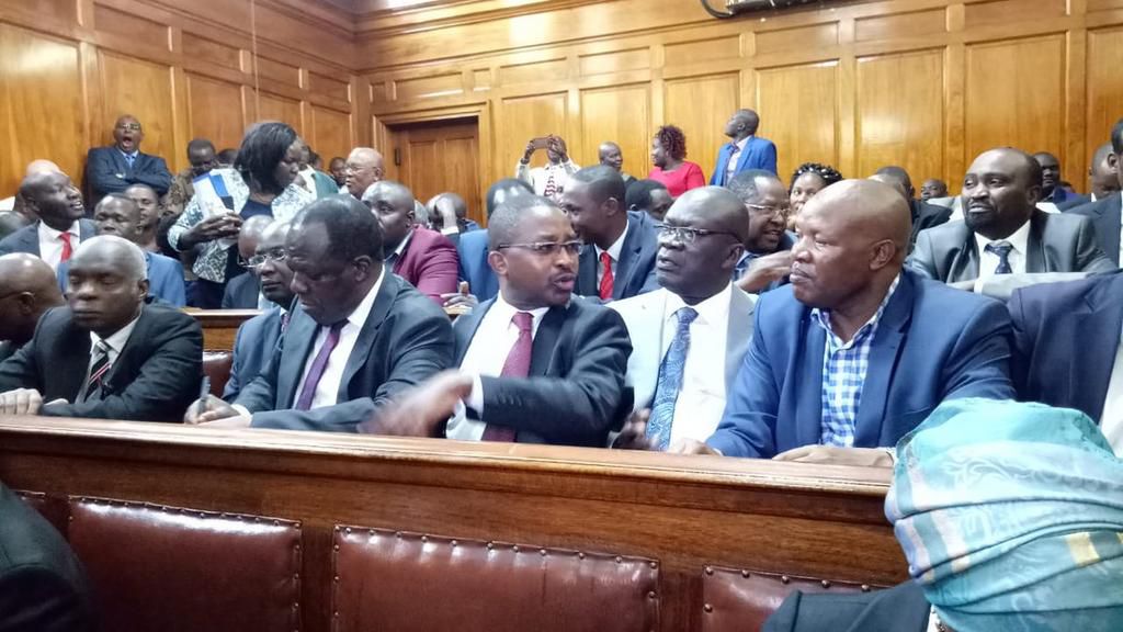 Governors, Senators, MCAs hold protest on division of revenue at Supreme Court building