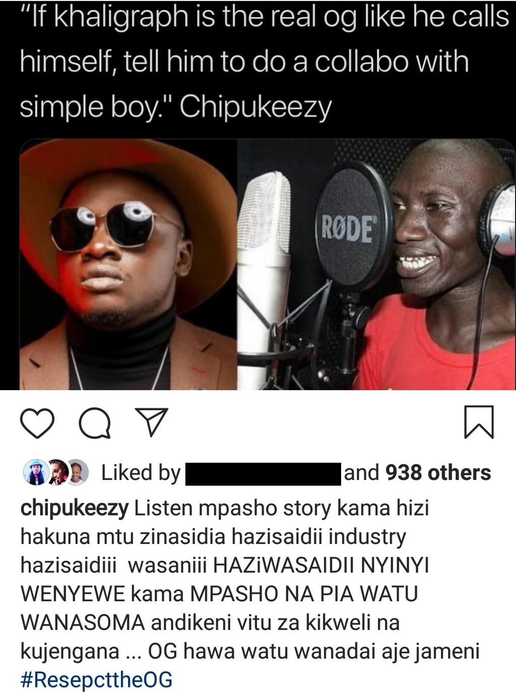 Chipukeezy's post (Instagram)