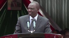 File image of Deputy President William Ruto speaking at a function in Embu A vehicle in his convoy knocked down a seven-year old boy in Busia on Friday, 07 June 2019