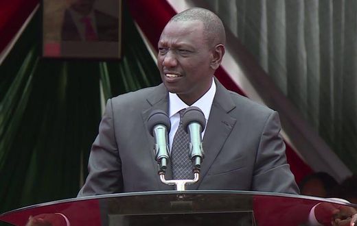 File image of Deputy President William Ruto speaking at a function in Embu A vehicle in his convoy knocked down a seven-year old boy in Busia on Friday, 07 June 2019