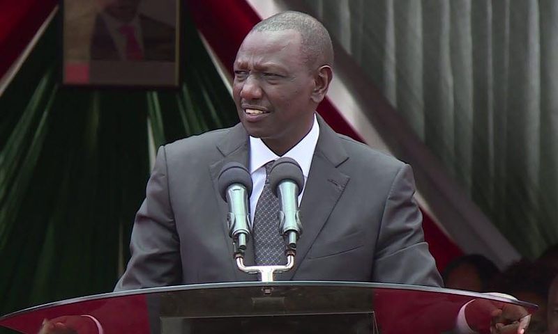 File image of Deputy President William Ruto speaking at a function in Embu A vehicle in his convoy knocked down a seven-year old boy in Busia on Friday, 07 June 2019