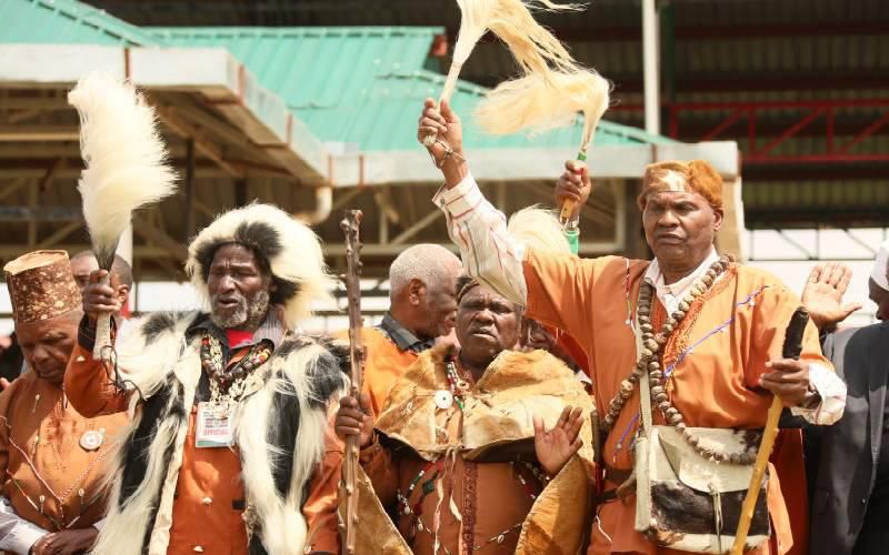Kikuyu council of Elders during yesterday's meeting