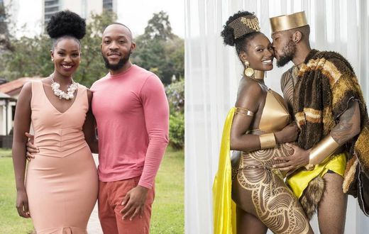 Maureen Waititu  and Frank Kiarie. Maureen and Frank reveals the face of their son Kai