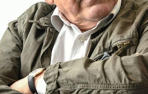 Ex-FARC guerrilla commander and current member of the political party that uses the FARC acronym but operates under the name Alternative Revolutionary Force, Jaime Alberto "El Medico" Parra, is pictured during a press conference after a hearing at the ...