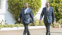 President Uhuru Kenyatta with CS Fred Matiang'i