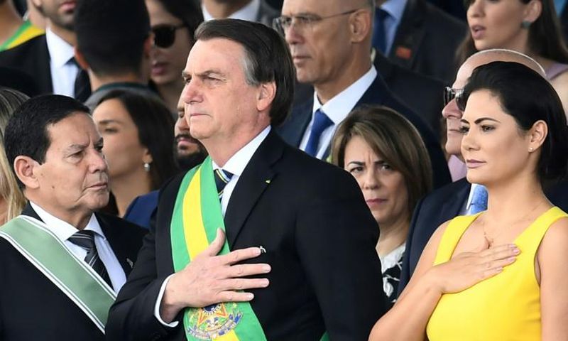 Brazilian President Jair Bolsonaro, pictured here on September 7, 2019, has left hospital after his fourth operation following his stabbing at a campaign rally last year