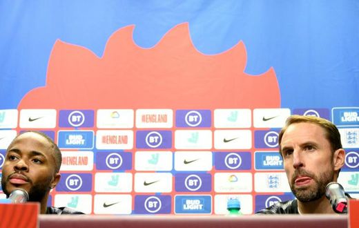 England manager Gareth Southgate (right) and Raheem Sterling (left) say the Three Lions will follow UEFA's three-step protocol should they suffer racist abuse