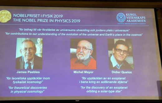 The trio won the Nobel Physics Prize for research increasing our understanding of our place in the universe