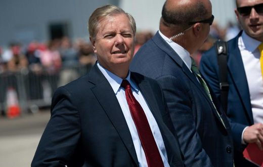 US Senator Lindsey Graham, seen here in August 2019, has sharply criticized President Donald Trump on Syria