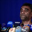 Secretary-General of Amnesty International Kumi Naidoo speaks during a press conference in Sudan's capital Khartoum on Friday