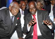 Jeremiah Kiereini pictured here alongside former Attorney General Charles Njonjo who was also his business partner