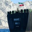 An Iranian flag flutters on board the Adrian Darya oil tanker, formerly known as Grace 1, off the coast of Gibraltar on August 18, before it set sail