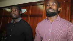 Rugby players  Frank Wanyama and Alex Olaba