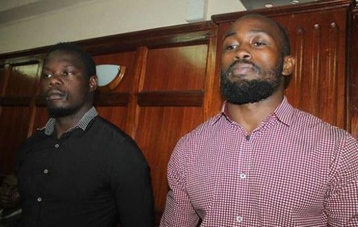 Rugby players  Frank Wanyama and Alex Olaba