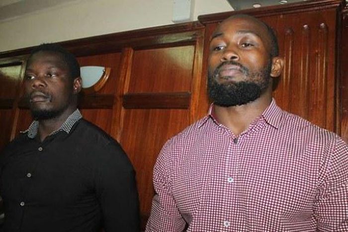 Rugby players  Frank Wanyama and Alex Olaba