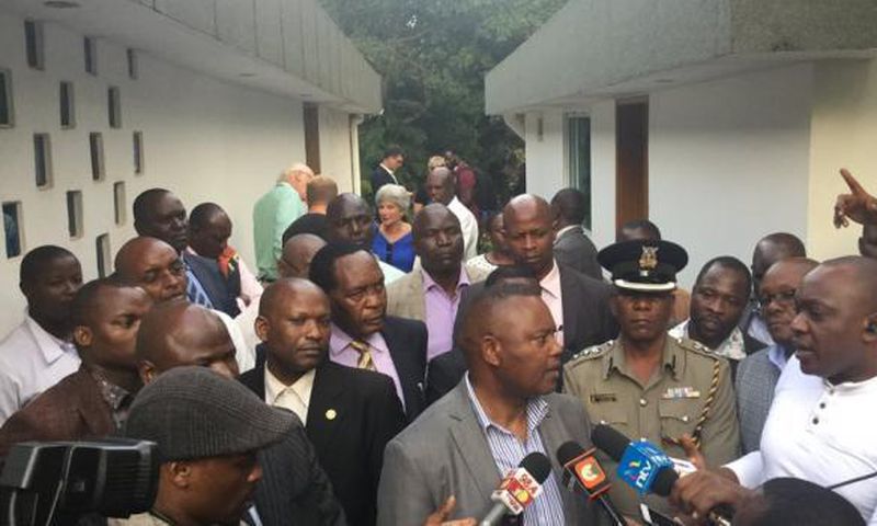 DCI boss George Kinoti addressing the pres after Cohen's body was found