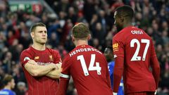 Calm head: James Milner's stoppage time penalty to beat Leicester gave Liverpool an eight-point Premier League lead